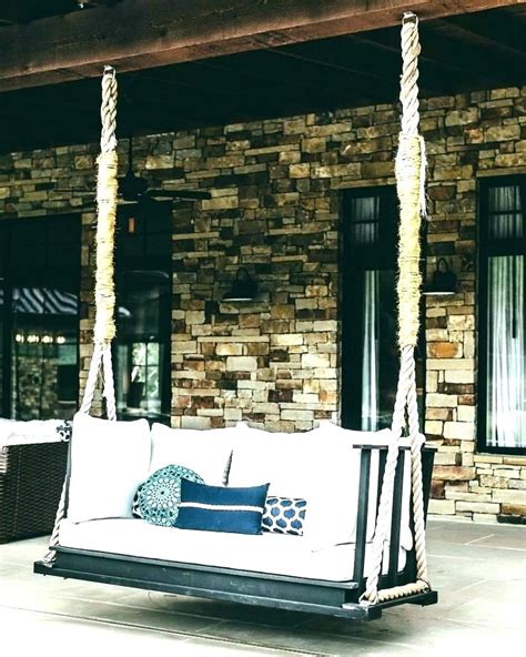 20 Inspirations Hanging Daybed Rope Porch Swings