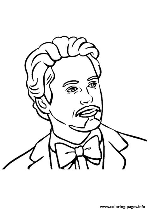 Tony Stark A4 Avengers Marvel Coloring Page Printable