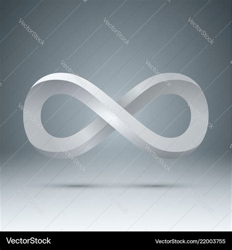 3d Infinity Realistic Icon Royalty Free Vector Image