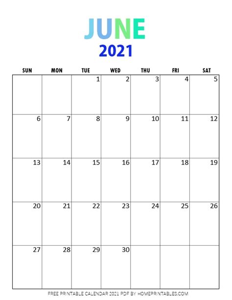 June Printable Calendar 2021 Vertical Printable Calendar 2021 June