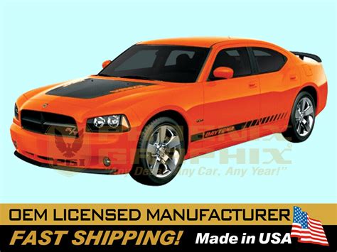 2008 2009 Dodge Charger Rt Daytona Hemi Hood And Lower Strobe Stripes