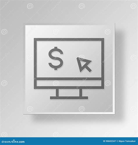 3d Finance Icon Business Concept Stock Illustration Illustration Of