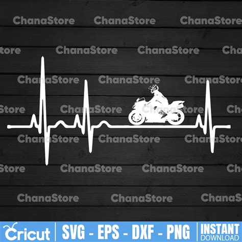 Motorcycle Heartbeat Svg Motorcycle Svg Biker Svg Svg Cut Inspire