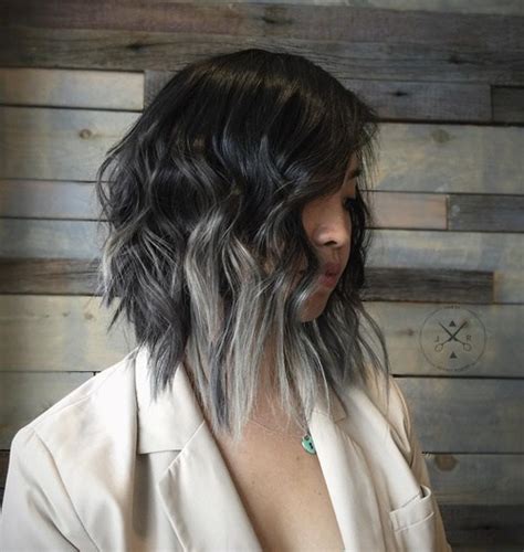 22 inches, straight texture, ombre 2 tones (kind reminder: The Best Antique Chic Black To Grey Ombre Hairstyles