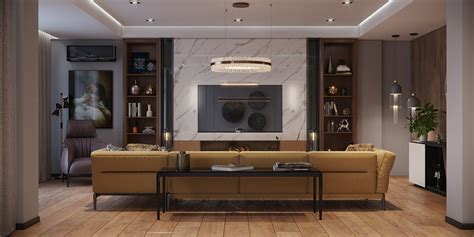 Contemporary Style Living Room And Hall On Behance