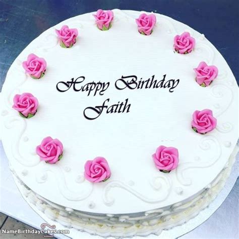 Happy Birthday Faith Cakes Cards Wishes Happy Birthday Cake Photo
