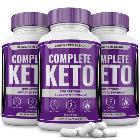 (3 Pack) Complete Keto Pills 800mg, Keto Complete Diet Pills Capsules BHB Supplement, Complete 