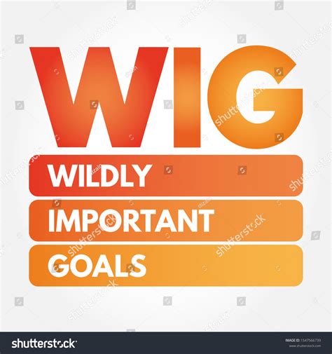 Wig Wildly Important Goals Acronym Business Stock Vector Royalty Free