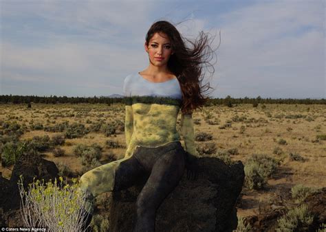 Body Painter Natalie Fletcher Blends Her Subjects Into The Landscapes Around Them Daily Mail