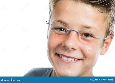 Extreme Close Up Of Boy With Eye Wear Stock Photo Image Of Friendly