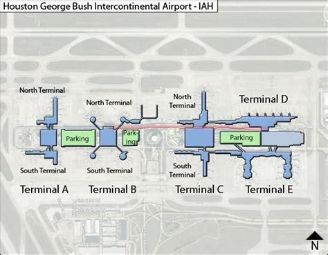 Houston Airport Map Guide To Iahs Terminals