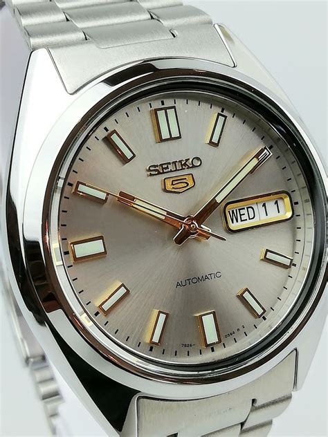 Seiko 5 Automatic Grey Dial Silver Stainless Steel Watch SNXS75K1