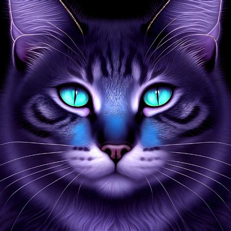 Royal Feline In Purple Cat Queen Pixelart Digital Art Animals