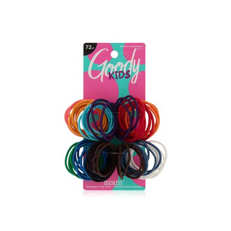 Goody Girls Ouchless No Metal 72 Pack Hair Elastics 2mm Thin Spinneys Uae