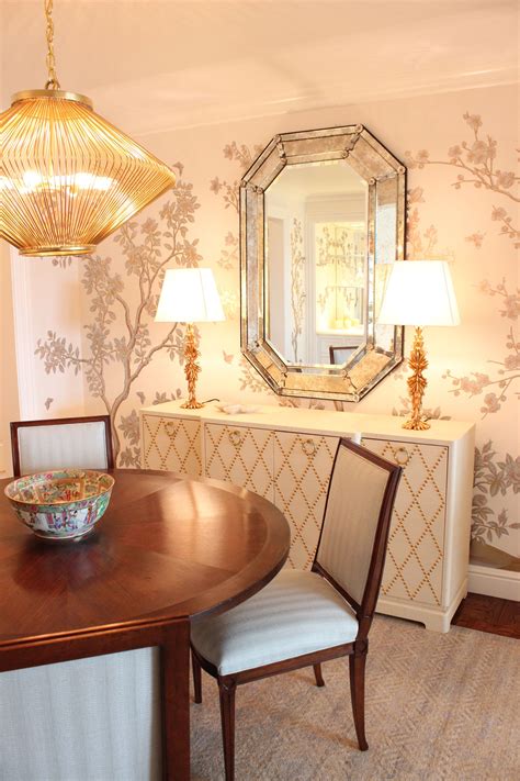 Boston Dining Room With Gracie Wallpaper By Morrissey Saypol Interiors