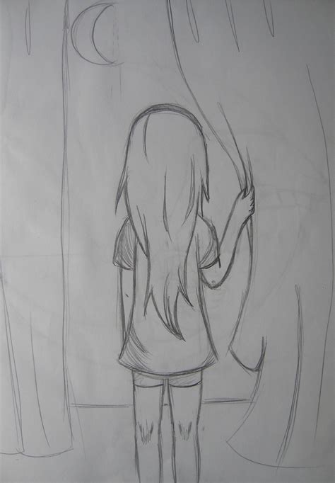 Sad Drawings In Pencil Sad Drawing Girl Drawings Easy Pencil Draw