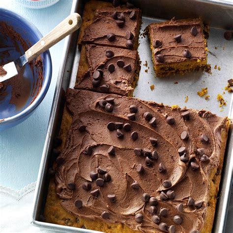 Plenty of chocolate chips give it rich flavor. Pumpkin Chocolate Chip Cake Recipe | Taste of Home