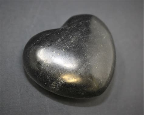 Shungite Heart Stone 125 Crystal Heart Gemstone Heart Palm Heart