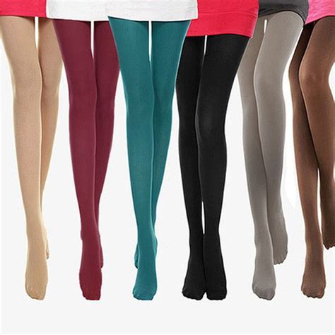 Female Tight 11 Colors 2019 Woman Sexy 120d Candy Color Pantyhose Plus Size Stockings