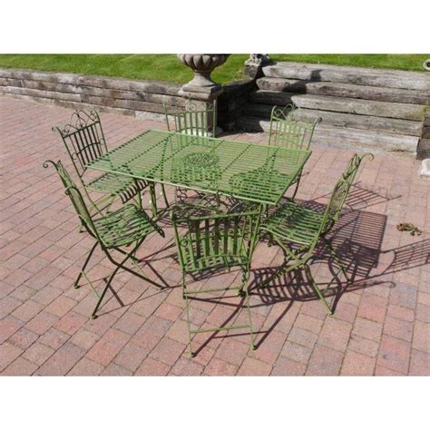 Buy Green 6 Seater Outdoor Dining Set Swanky Interiors Green Garden