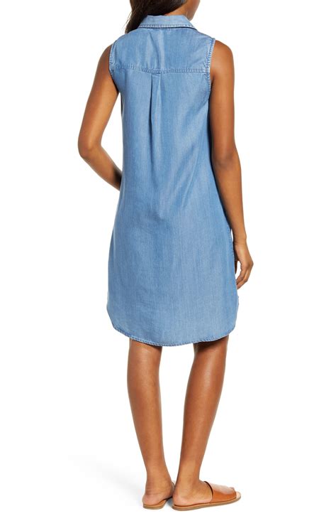 Beach Lunch Lounge Chambray Shift Dress In Blue Lyst