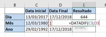 Função DATADIF no Excel Calcule diferença entre datas Ninja do Excel