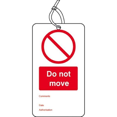 Do Not Move Double Sided Safety Tags Pack Of 10 Proshield Safety Signs
