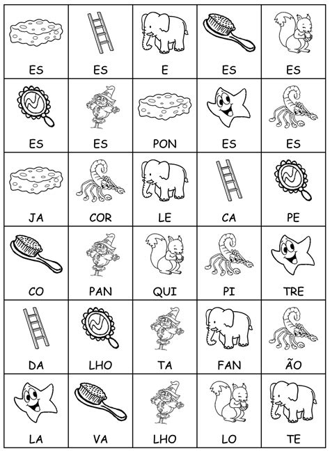 Educando Com Simplicidade Palavras Para Recortar E Montar