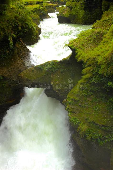 Devi S Underwater Cave Waterfalls With White Water Stock Photo Image