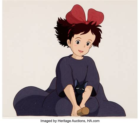 Miyazaki Kikis Delivery Service Kiki And Jiji Production Cel Setup