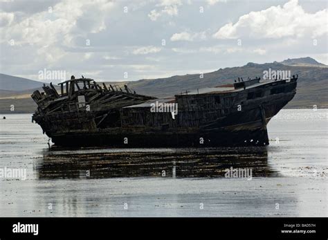 Old Shipwreck In Stanley Harbour Falkland Islands Stock Photo Alamy