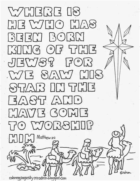 Christmas Bible Coloring Pages Coloring Our World