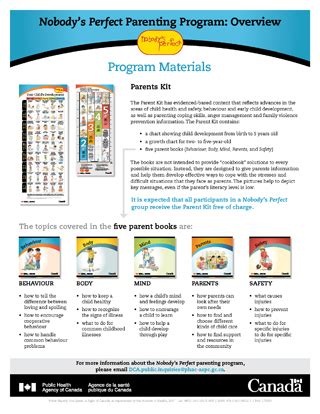 Program materials: Nobody's Perfect parenting program ...