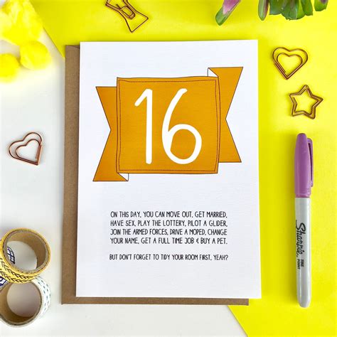 Funny 16th Birthday Card For A Teen Turning Sweet 16 Etsy