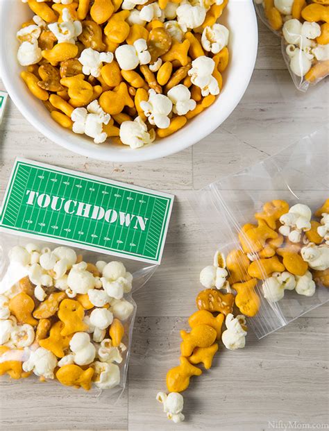 Football Party Snack Bags With Free Printable