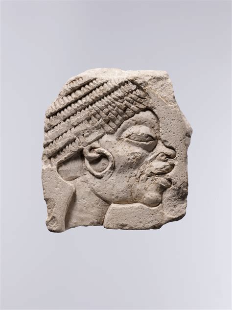 Sculptors Trial Piece Showing A Nubian Head New Kingdom Amarna