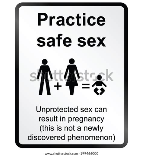 Monochrome Practice Safe Sex Public Information Vector De Stock Libre
