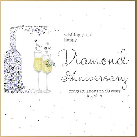 Wishing You A Happy Diamond Anniversary Greeting Card