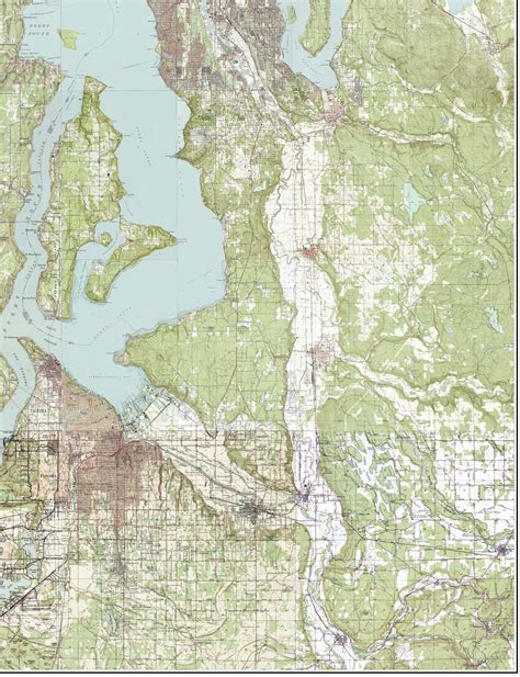 Puget Sound Ca 1940 Usgs Old Topographic Map Custom Etsy