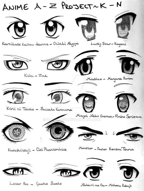 Anime A Z Project K N By Sapphire56 On Deviantart Anime Eye Drawing