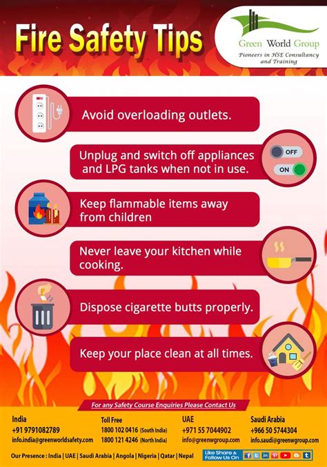 General Safety Tips For Fire Safety Fire Safety Tips Fire Safety