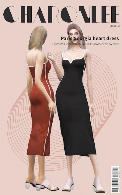 Georgia Heart Dress From Charonlee • Sims 4 Downloads
