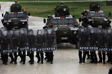 Kfor Regional Command East Maneuver Battalion Maintain Crowd And Riot