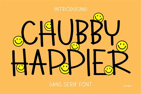 Chubby Happier Font By Miraipa · Creative Fabrica