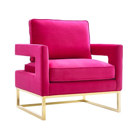 Avery Pink Velvet Chair Tov Furniture