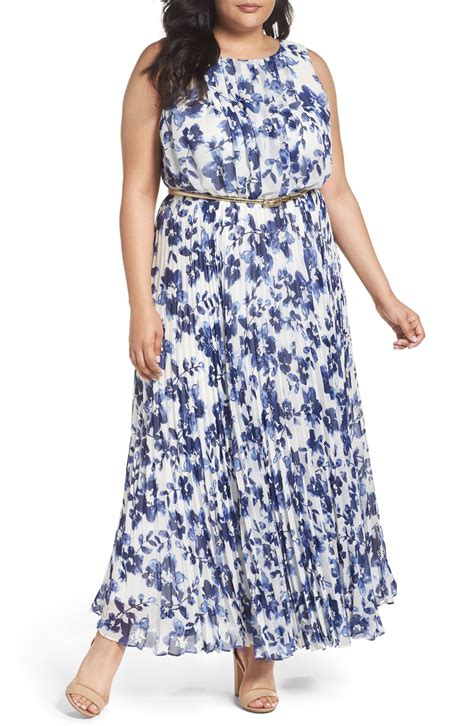 Eliza J Belted Floral Maxi Dress Plus Size Nordstrom