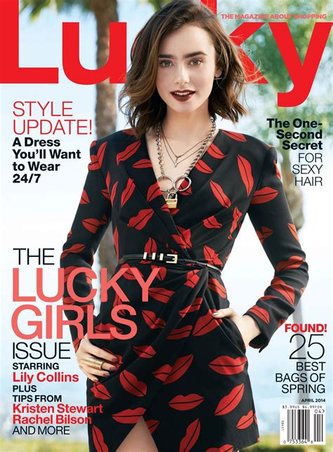 Lily Collins Lucky Magazine April 2014 Issue Celebmafia