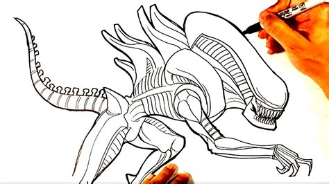 Learn To Draw Alien Movie Easy Drawings Dibujos Faciles Dessins