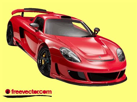 Red Porsche Carrera Gt Vector Art And Graphics