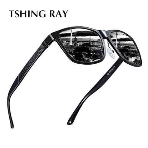 tshing ray men aluminum magnesium polarized sunglasses men s vintage square coating mirror sun